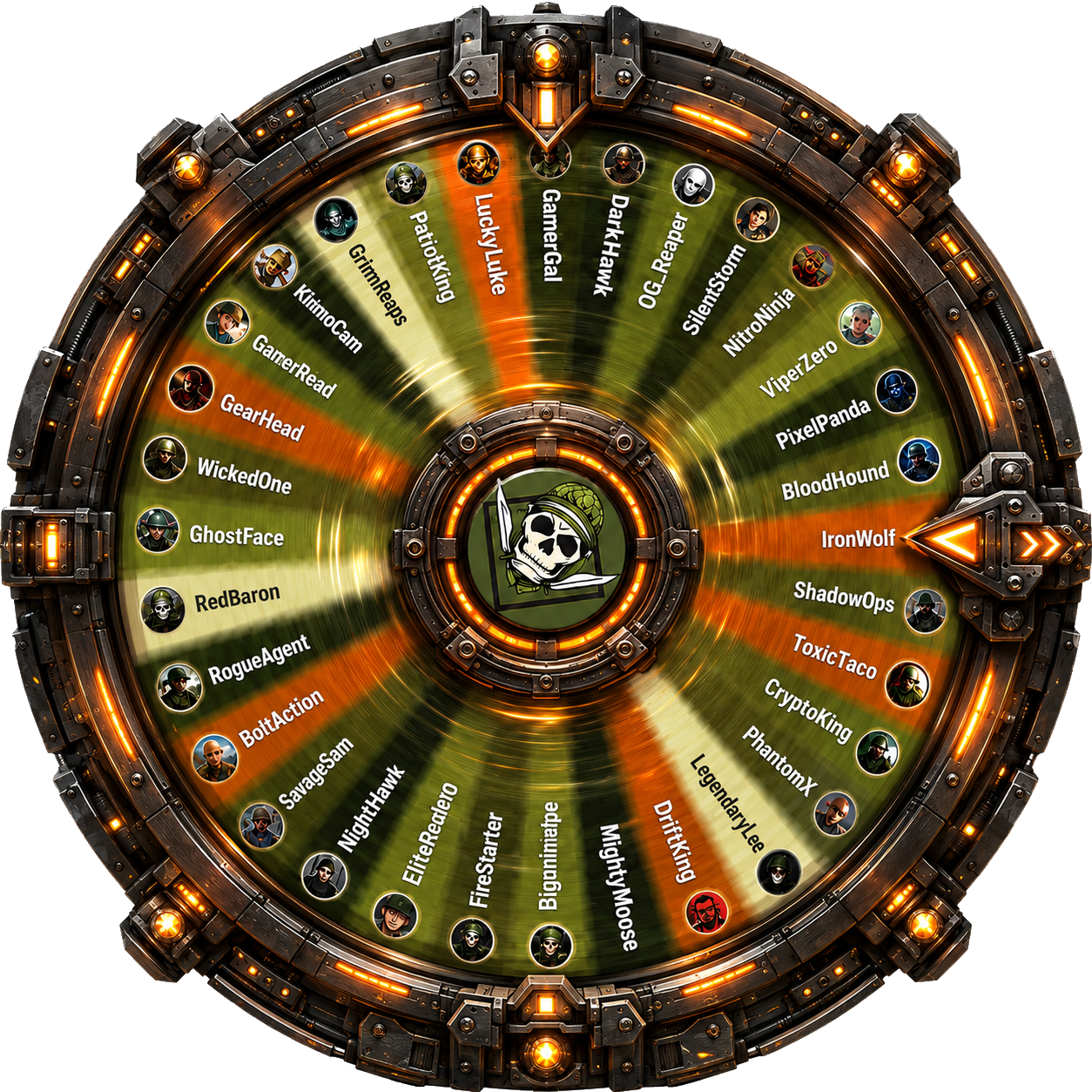 Community giveaway prize wheel